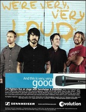 Foo Fighters Dave Grohl Taylor Hawkins Sennheiser microphone  mic advertisement