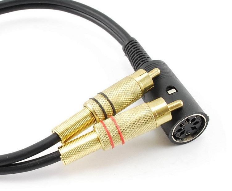 1 Ft Elite 7-Pin Din Male To 2-RCA Male Audio Cable – For Bang & Olufsen Systems