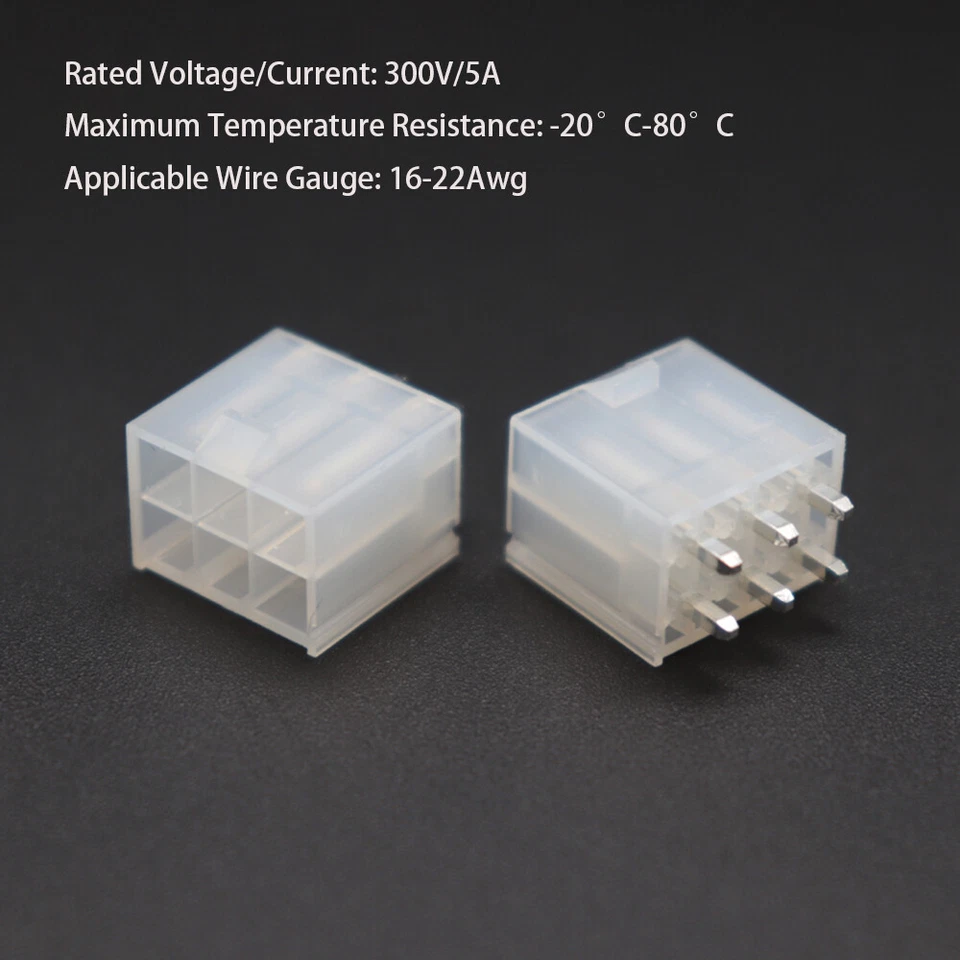 4.2MM Plug+Socket+Crimps Connector 2-24P Female Row Straight Pin Header Strip - Image 3 of 4