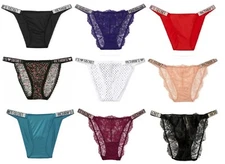 VICTORIA'S SECRET VERY SEXY SHINE STRAP BIKINI PANTY RHINESTONE XS S M L XL NWT
