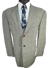 HUGO BOSS Mens Olive Green GLEN PLAID Wool Suit Sport Coat Blazer Jacket 42L