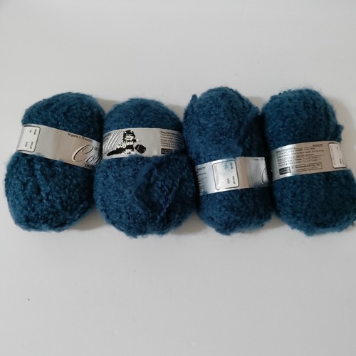 Corticelli Bijou Yarn Lot of 4 Skeins Blue 16 France 96% Acrylic 4% Polyester - Picture 2 of 10