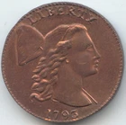 Photo of a 1793-P Large Cent from an eBay listing that sold on Jun 7, 2026