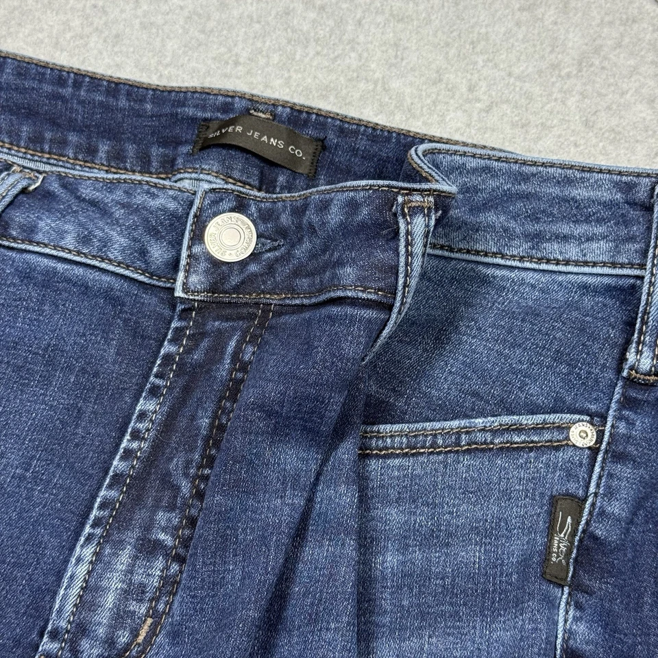 Silver Jeans Womens Size 18R Bootcut Midrise Stretch Denim Indigo - Image 2 of 4