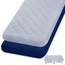 2 Pack Quilted Sheet for Regalo My Cot Portable Toddler Bed,Joovy Travel Cot Boy
