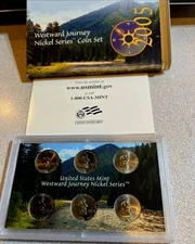 2005 U.S. MINT Westward Journey Nickel Series Coin Set Complete Box & COA.