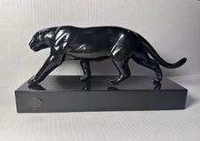 John Perry Black Panther Sculpture Decor 12” Black Base