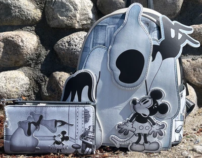 Loungefly Disney HAUNTED HOUSE MICKEY Skeleton Dance Backpack Wallet 2PC - GRAIL - Photo 1/4