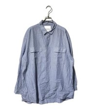WHITE MOUNTAINEERING          Striped shirt/long-sleeved shirt blue RW