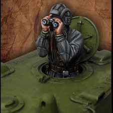 1/35 Scale WWII Tank Commander Figure Resin Bust with Binoculars NO TANK
