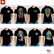 New Sig Sauer Helmet USA Skull T-Shirt Gildan 6.1 oz Heavyweight Unisex Tee