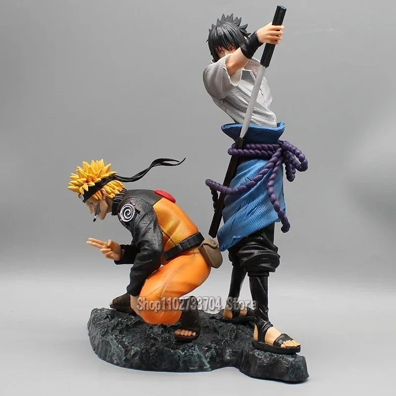 Naruto - Naruto & Sasuke Action Figure 29 cm - Statua da Collezione PVC | NUOVO - Immagine 4 di 4