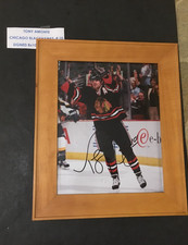TONY AMONTE AUTOGRAPH  8x10 FRAMED  AUTOGRAPHED COLOR PHOTO CHICAGO BLACKHAWKS