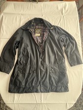 Mens Navy Barbour wax winter coat jacket XL e...