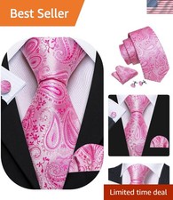 Paisley Tie Sets Hanky Cuff Links Flower Neckties Fashion