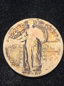 1926-D Silver Standing Liberty Quarter, Album Toning