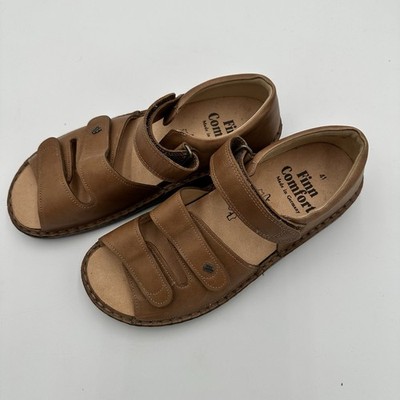 Finn Comfort Beltran Nut Kansas Tan Sandals Germany Women s New Sz 41 Retail 329