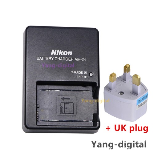 Genuine MH-24 Charger With UK Plug for Nikon EN-EL14 EN-EL14a Battery D5600