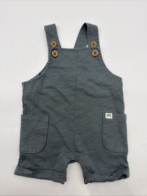 Carters Overalls Short One Piece Toddler Boys 3M Gray Pockets 100% Cotton.#46711
