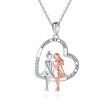 Sister Mother Daughter Necklace Jewelry Gifts Sterling Silver Sister Pendant ...