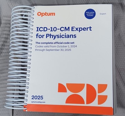 2025 Optum ICD-10-CM Expert For Physicians Complete Official Code Set Spiral PB