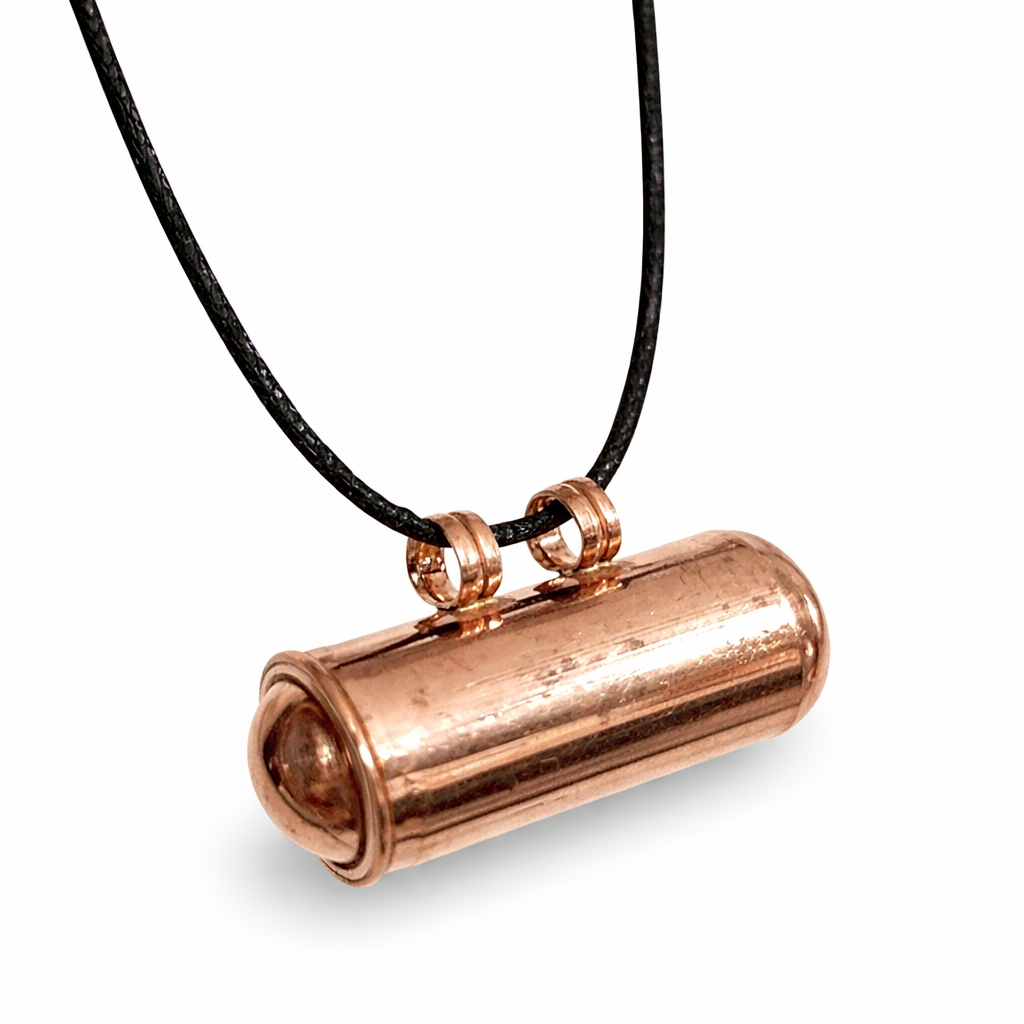 Copper Taweez Pendant Stash Locket Necklace 30mm x 12mm Vial Chandi Jewellery