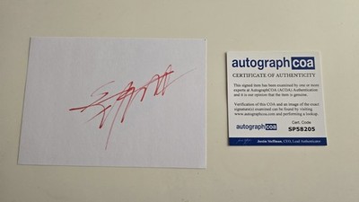 EROS RAMAZZOTTI  signed autograph 3x4 blank In Person ACOA