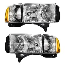 New Pair Of Headlights Fits Dodge Ram 3500 Base 2001 2002 By Ch2503123 Ch2502123 New Pair Of Headlights Fits Dodge Ram 3500 Base 2001 2002 By Ch2503123 Ch2502123