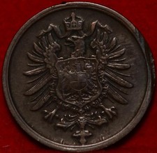 1876 Germany 2 Pfennig Foreign Coin