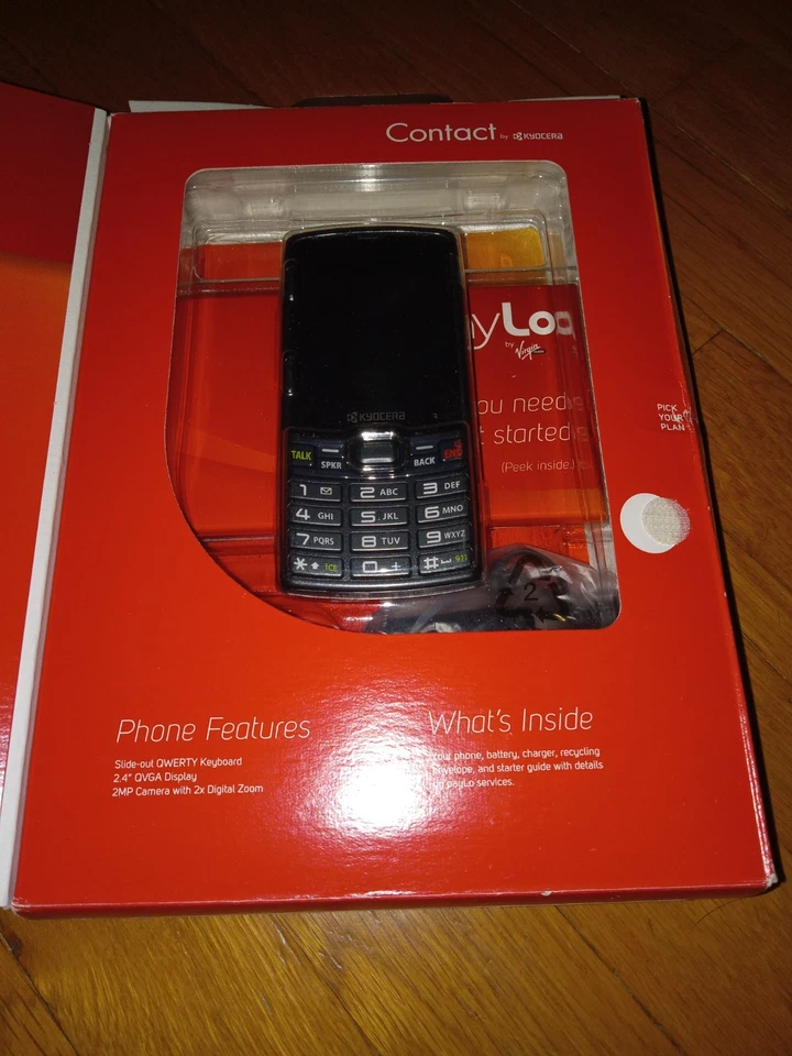 Virgin Mobile PayLo Kyocera Contact QWERTY Slider 3G LTE Smartphone Black - Image 3 of 4