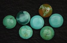 ONE 10mm Round Natural Turquoise Cabochon Gem Stone Gemstone
