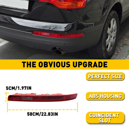 1PC Fits Audi Q7 2006-2015 Red Lens LED Rear Right Bumper Reflector Brake Lights - Picture 5 of 12