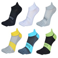 4 Pairs Men's five finger toe Socks Cotton Ankle Casual Sports Low Cut Breathe
