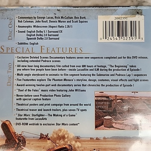 Star Wars Episode I: The Phantom Menace (DVD, 2001, 2-Disc Set, Widescreen... - Picture 5 of 9