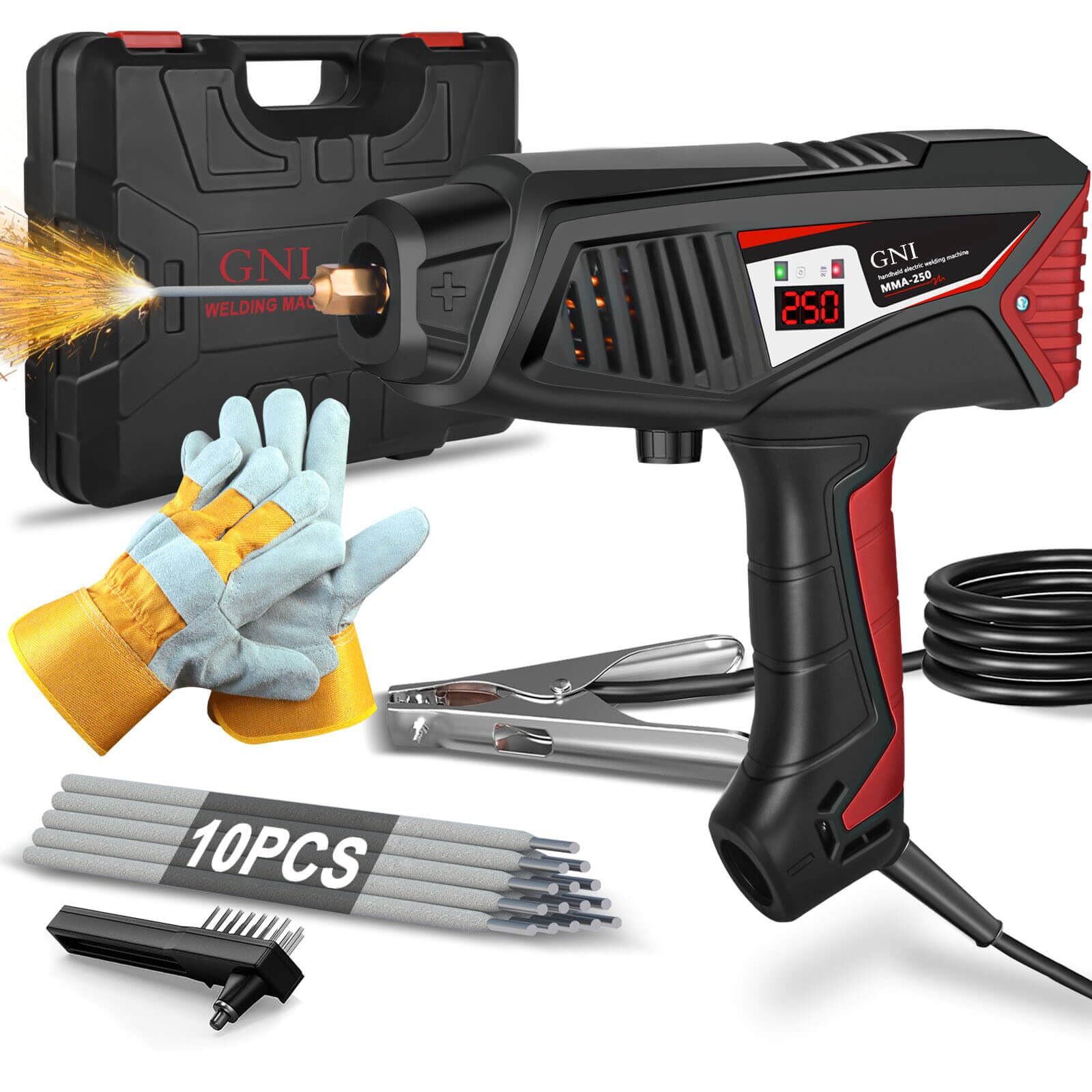 3000W 110V Portable Handheld Welder Electric Welding Machine Welder Gun W/ Rod