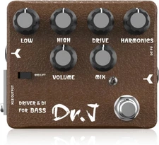 Bass Pedal of Overdrive Mic'D Tube Bass Amp Simulator Pedal Built-In DI & XLR Ou