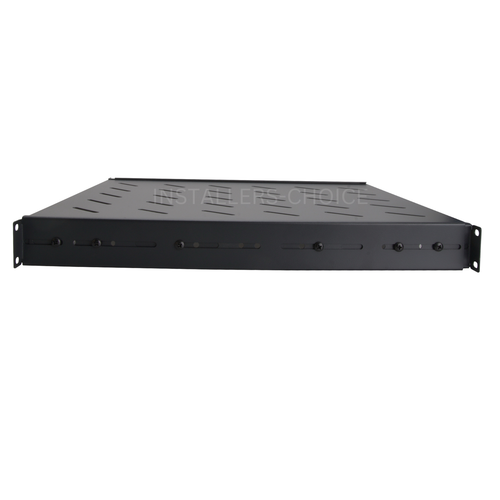 1U Vented Server Shelf 19" Adjustable Rack Mount 18"-42" Depth, 40lb Capacity - Picture 5 of 5