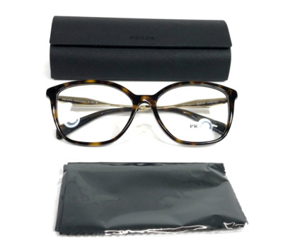 Prada Eyeglasses Frames VPR02Z-F 2AU-1O1 Tortoise Gold Cat Eye 56-16-140