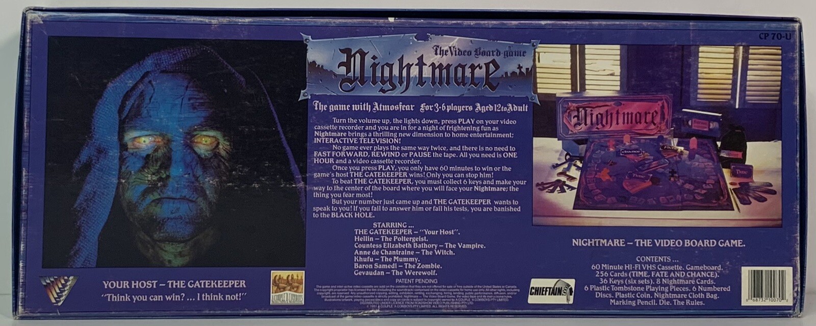 Vintage Nightmare The Video Board Game Chieftain 1991 Missing Pencil | eBay