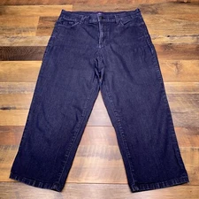 NYDJ Cropped Jeans 8 Blue Stretch Mid Rise