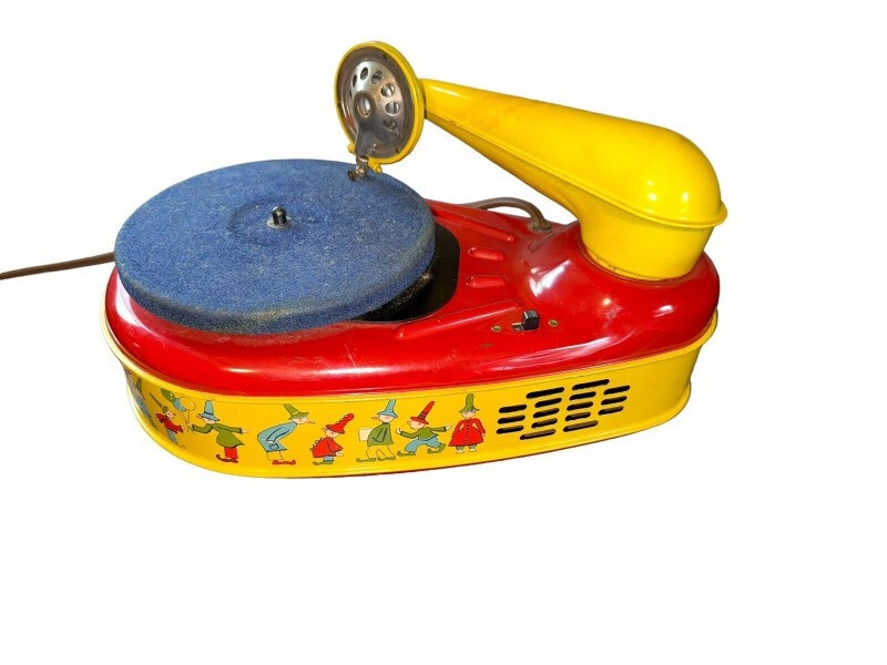 Works --see video! Lindstrom Electric Phonograph 777 Tin