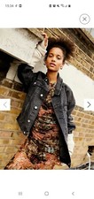 Urban Outfitters Bdg Black Oversized Denim Jacket Size M Medium