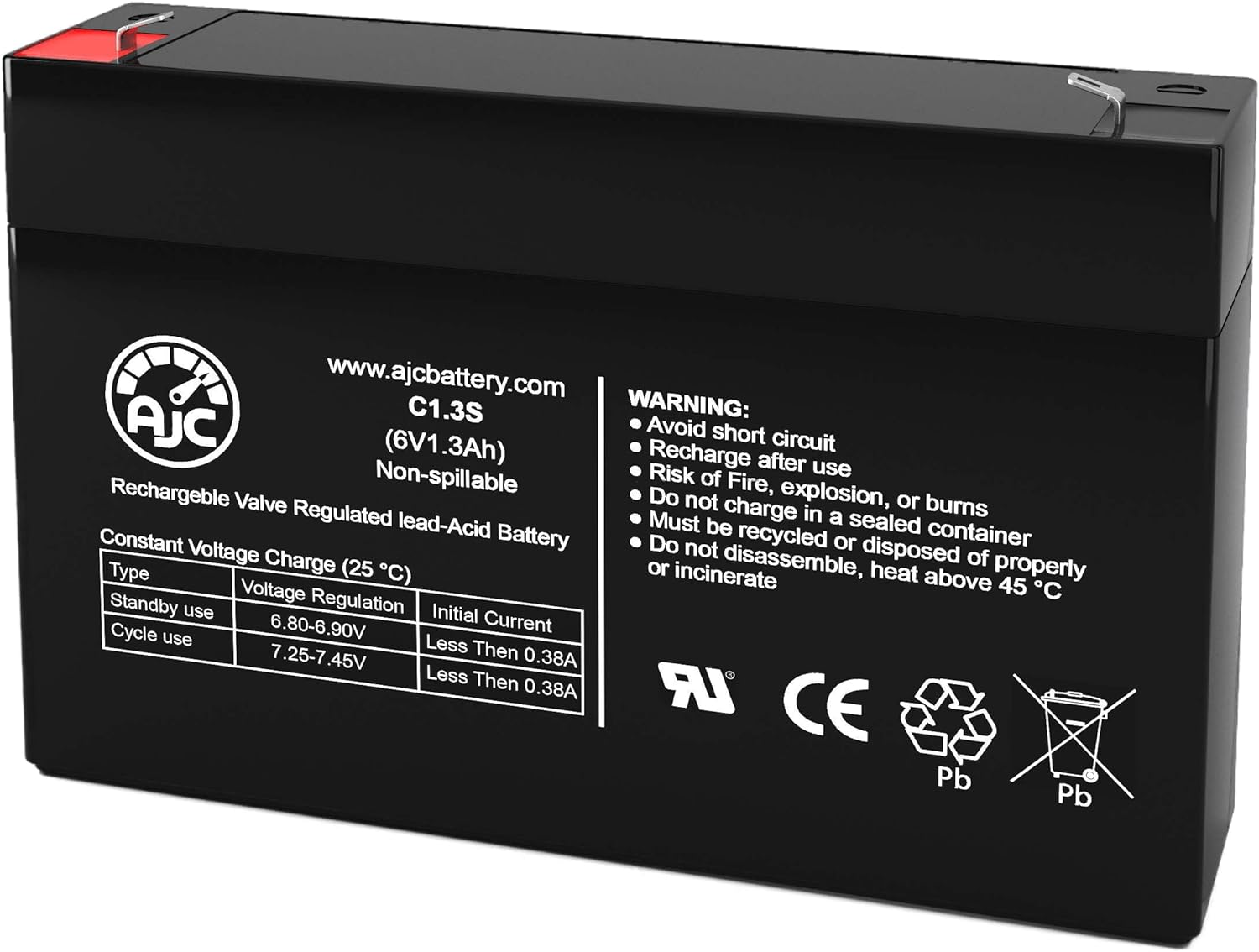 Genesis NP1.26 6V 1.3Ah Sealed Lead Acid Battery This Is an Brand