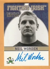 Neil Worden Notre Dame Irish AUTO 2003 TK Legacy Philadelphia Eagles