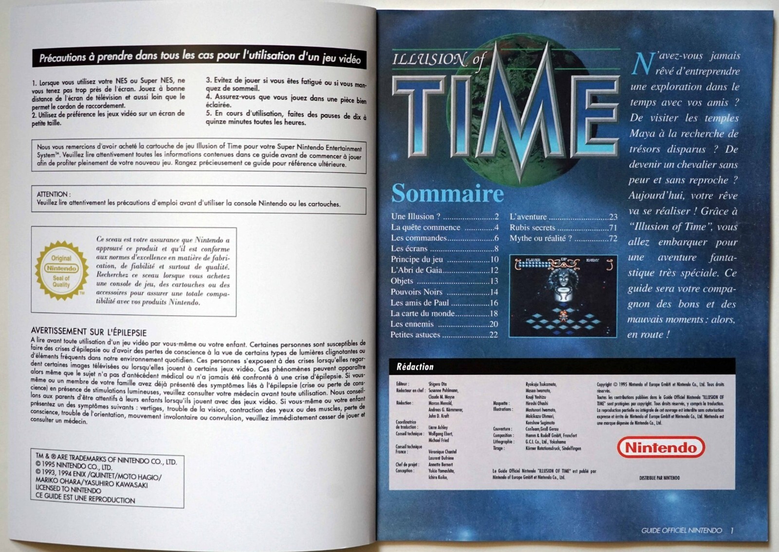 Guide Illusion of Time pour finir le jeu Super Nintendo a 100 pour cent