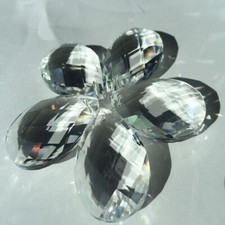 100PCS 38MM K9 Clear Crystal Prisms Ornament Suncatcher Pendant Lamp Light Parts