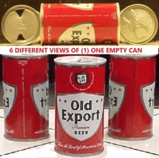 Old Export Premium Beer S/S 12oz Can Pittsburgh Brewing Pennsylvania 481 B/O EX