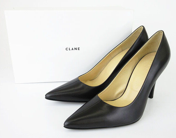 Kurane Clane Pumps High Heels Leather Pointed Toe Center Line