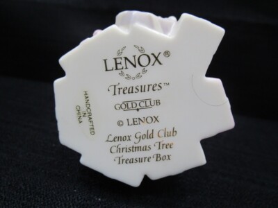 Lenox Treasures - Gold Club Christmas Tree - Treasure Box | eBay