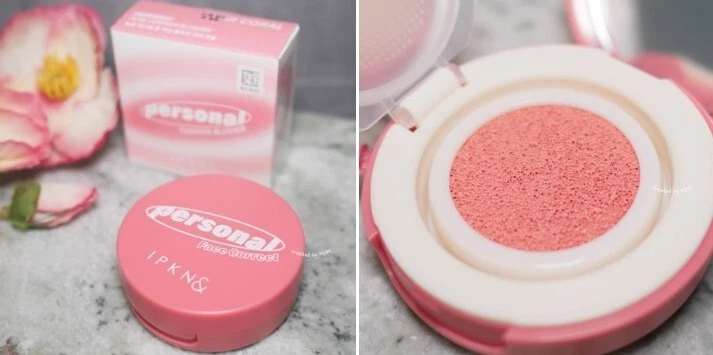 IPKN Personal Tone Cushion Blusher #Dear Coral 5g Face Blusher Korean Makeup NEW - Image 3 of 4